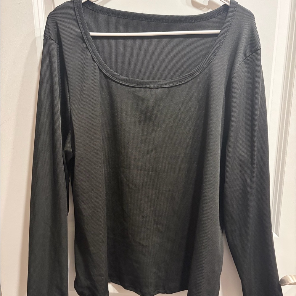 SHEIN Charcoal Long Sleeve Tee
